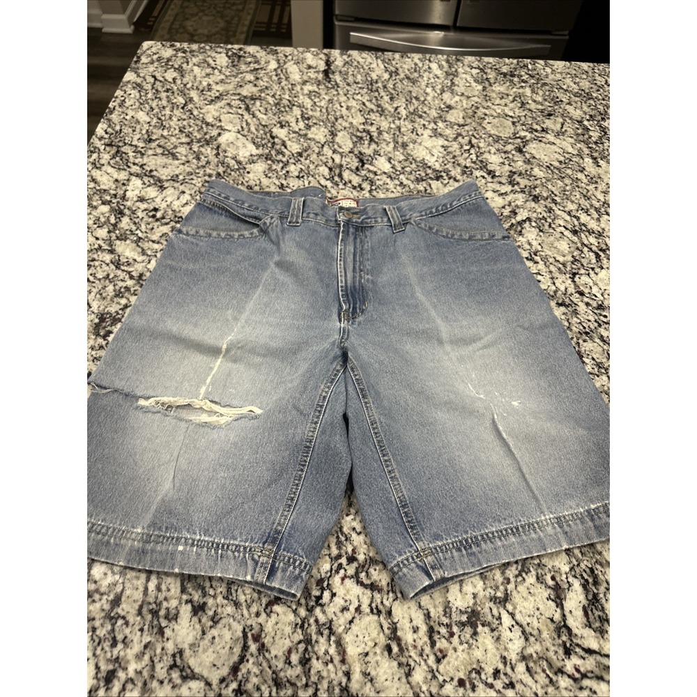 Vintage Old Navy Painters Carpenter Denim Shorts Mens 38 11" Skater‎ Y2K - Picture 9 of 15